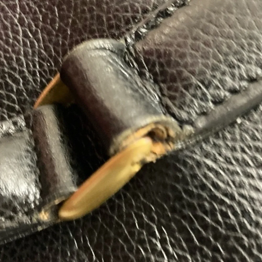 Coach RARE vintage black leather madison savoy bag made in Italy